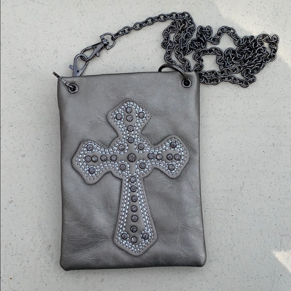 Brand new bedazzled cross purse
